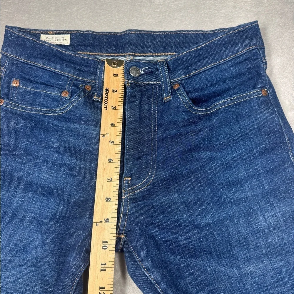 Levi’s Premium Men’s 511 Slim Dark Wash Cotton Blend Zip Fly Blue Jeans 31x30